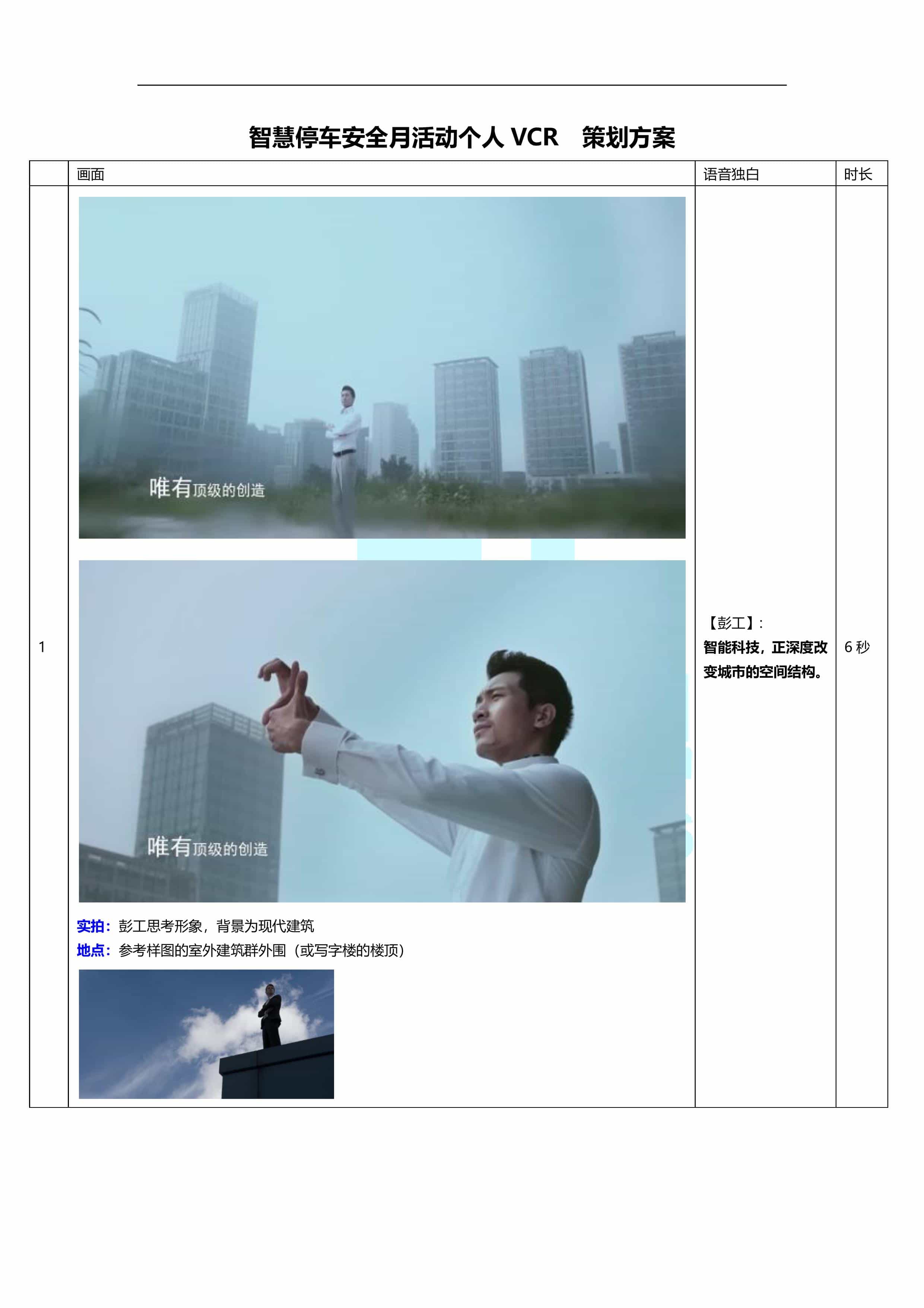 智慧停车项目安全月个人vcr策划方案 - 深圳企业宣传片拍摄 - 深圳映画传媒